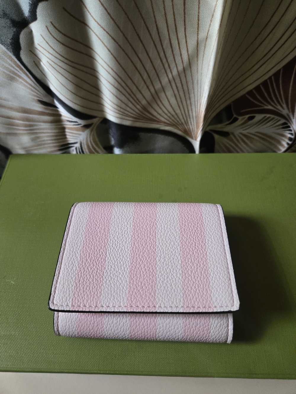 Striped Pink & White Compact Women’s Wallet Victoria's Serect (Small)